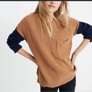 Madewell Thompson Pocket Pullover Sweater in Colorblock, Size Small